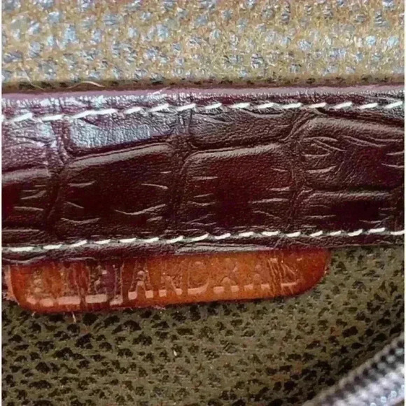 Alejandra's Women's Brown Large Leather Croc Wallet Versatile Chain Loops NWOT - Picture 5 of 12